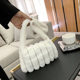 Retro Plush Underarm Shoulder Bag Female Winter Autumn Handbags