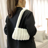 Retro Plush Underarm Shoulder Bag Female Winter Autumn Handbags