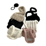 Retro Plush Underarm Shoulder Bag Female Winter Autumn Handbags