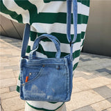 Youth Denim Crossbody Bag Small Mini Square Shoulder Bag