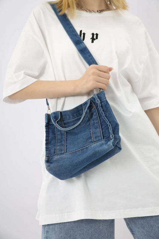 Retro Denim Messenger Shoulder Bag Handbag