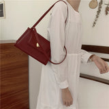 Retro Shoulder Bag PU Leather Ladies Tote Purse Handbag Vintage Female Underarm
