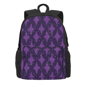 Retro Diamond Pattern Backpack Men Women's Bag