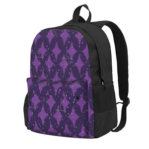 Retro Diamond Pattern Backpack Men Women's Bag