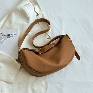 Retro Dumpling Bag for Women PU Leather Crossbody Handbag