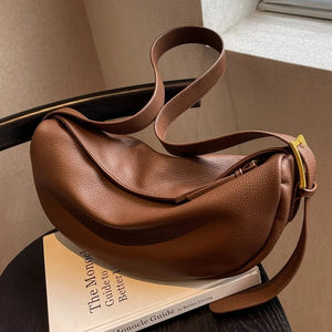 Retro Dumpling Bag for Women PU Leather Crossbody Handbag