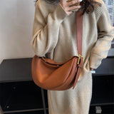 Retro Dumpling Bag for Women PU Leather Crossbody Handbag