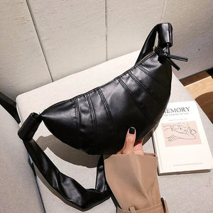 Retro Dumpling Shoulder Bag Purse Leather Woman Crossbody Bags