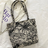 Retro Embroidery Shoulder Bag Lightweight Canvas Clutch Bags