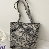 Retro Embroidery Shoulder Bag Lightweight Canvas Clutch Bags