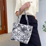 Retro Embroidery Shoulder Bag Lightweight Canvas Clutch Bags