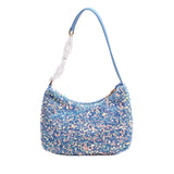 Retro Embroidery Shoulder Bag Nylon Handbag Female Small Subaxillary Bags