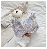 Retro Embroidery Shoulder Bag Nylon Handbag Female Small Subaxillary Bags