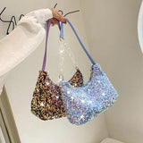 Retro Embroidery Shoulder Bag Nylon Handbag Female Small Subaxillary Bags