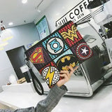 Retro Envelope Clutch Rivet Punk Handbag Messenger Bag for Women