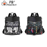 Retro Ethnic Backpack Women Girl School Casual