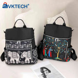 Vintage Ethnic Backpack for College Girl
