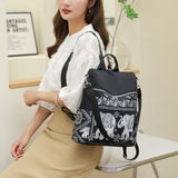 Retro Ethnic Anti Theft Women Backpack Oxford School Bag Girls Travel Bag