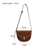 Retro Saddle Shoulder Purses Half Moon Clutch Handle Bags