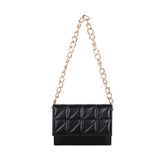 Retro Chain Strap Handbags Women Soft Leather Shoulder Bag Square