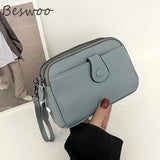 Retro Crossbody Bag Cow Leather Handbag Small Square Shoulder Messenger Bag