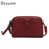 Retro Crossbody Bag Cow Leather Handbag Small Square Shoulder Messenger Bag
