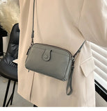 Retro Crossbody Bag Cow Leather Handbag Small Square Shoulder Messenger Bag