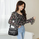 Retro Crossbody Shoulder Bag Women PU Soft Leather Female Solid Handbag