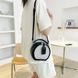 Retro Mini Black Round Bag Willow Nail Sparkling Ladies Handbag