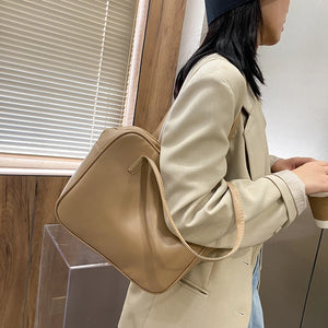 Retro PU Leather Women Shoulder Underarm Bags Casual Large Capacity Handbags