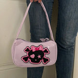 Retro Skeleton Harajuku Style Handbag Storage Crossbody Bag Women Bag