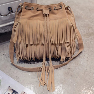 Retro Fringe Women Messenger Bags Tote Handbag Tassel Shoulder Handbag