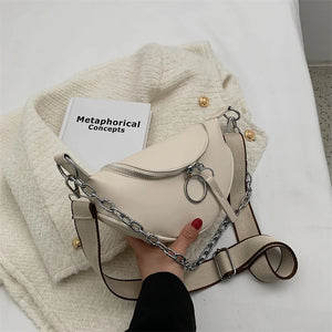 Retro Female Leather Waist Bag Shoulder Crossbody
