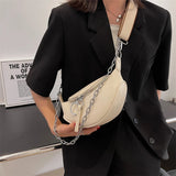 Retro Female Leather Waist Bag Shoulder Crossbody