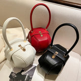 Retro Female Dumpling Bag Round Handbag Lady Shoulder Bags