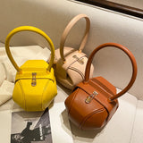 Retro Female Dumpling Bag Round Handbag Lady Shoulder Bags