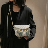 Retro Owl Shoulder Purse Chain Crossbody Bag for Woman Girls