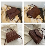 Retro Female Handbags Shoulder Bags Lozenge Messenger Bags Fold Casual Square Ba