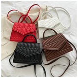 Retro Female Handbags Shoulder Bags Lozenge Messenger Bags Fold Casual Square Ba