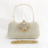 Retro Fine Silver Pink Clutch Ladies Dress Evening Bags
