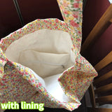 Retro Floral Women Shoulder Messenger Bag Thin Cotton Cloth Ladies Shopping Bags