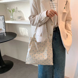 Retro Flower Female Shopping Messenger Bags Shoulder Bags Daisy