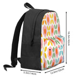 Retro Flower Rainbow Backpacks Men Women Recycled Travel Bags
