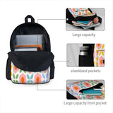 Retro Flower Rainbow Backpacks Men Women Recycled Travel Bags