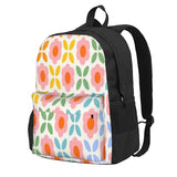 Retro Flower Rainbow Backpacks Men Women Recycled Travel Bags