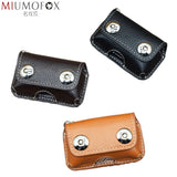 Retro Cow Leather Men's Car Key Holder with Magnetic Snap Key Case