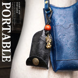Retro Leather Key Bag Organizer Key Wallets Car Key Holder Case