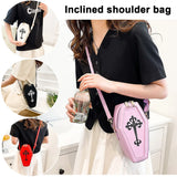 Gothic Shoulder Bag Halloween Handbag Crossbody Coffin Shape Purses