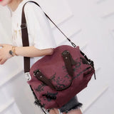 Retro Graffiti Ladies Canvas Bag One-Shoulder Messenger Large-Capacity Shoulder