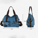Retro Graffiti Ladies Canvas Bag One-Shoulder Messenger Large-Capacity Shoulder